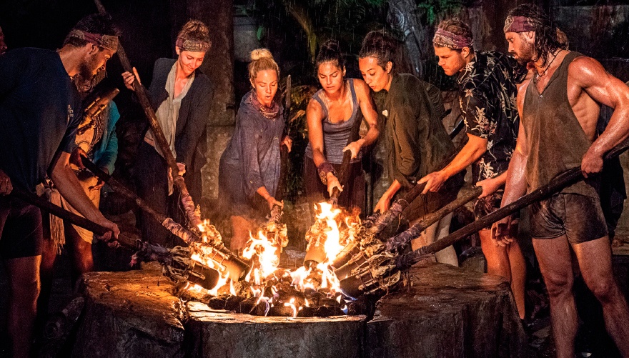 A tribal council from Survivor: David vs. Goliath.