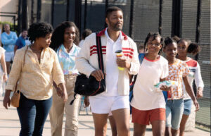 ‘KINGS’ ROW: Aunjanue Ellis as Oracene “Brandy” Williams, Mikayla Bartholomew as Tunde Price, Will Smith as Richard Williams, Saniyya Sidney as Venus Williams, Demi Singleton as Serena Williams and Daniele Lawson as Isha Price.